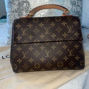 Pre-owned Louis Vuitton Monogram Cluny BB Bag In Brown